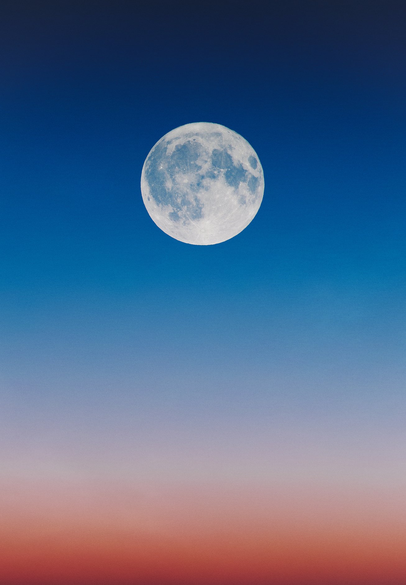 Full Moon on a Blue Sky 